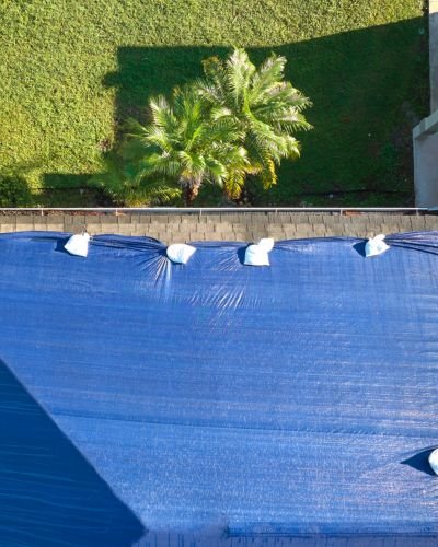 emergency roof tarp up